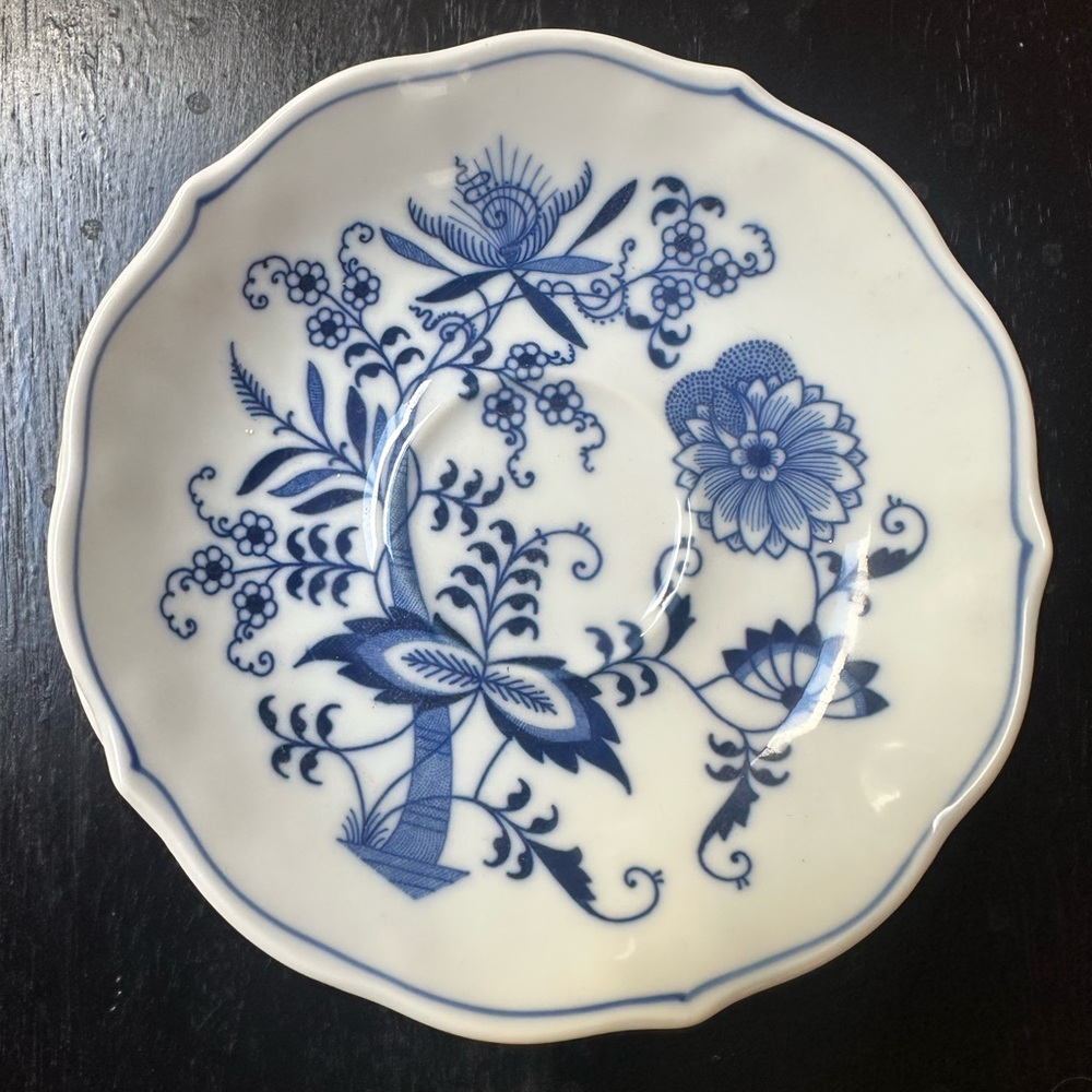 Blue Danube Vintage Meissen Blue and White Floral Plate